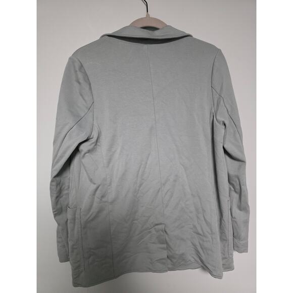 Athleta BlazerStyle Cardigan Women's Size 4  Blue/Grey Soft GorpCore OfficeChic - Picture 6 of 9